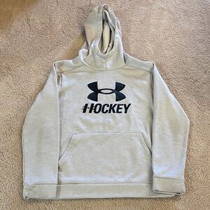 Under Armour Youth Light Gray Hockey Hoodie